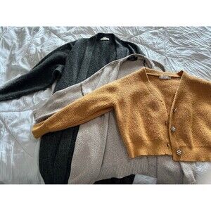 Cozy Cardigan Trio - H&M, Forever21, Shein
